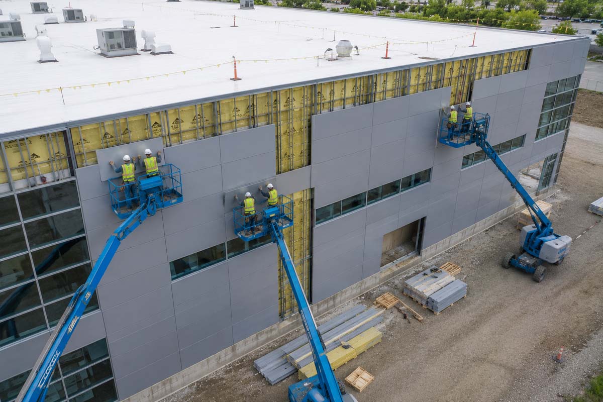 Commercial Metal Composite Material (MCM) Wall Panels